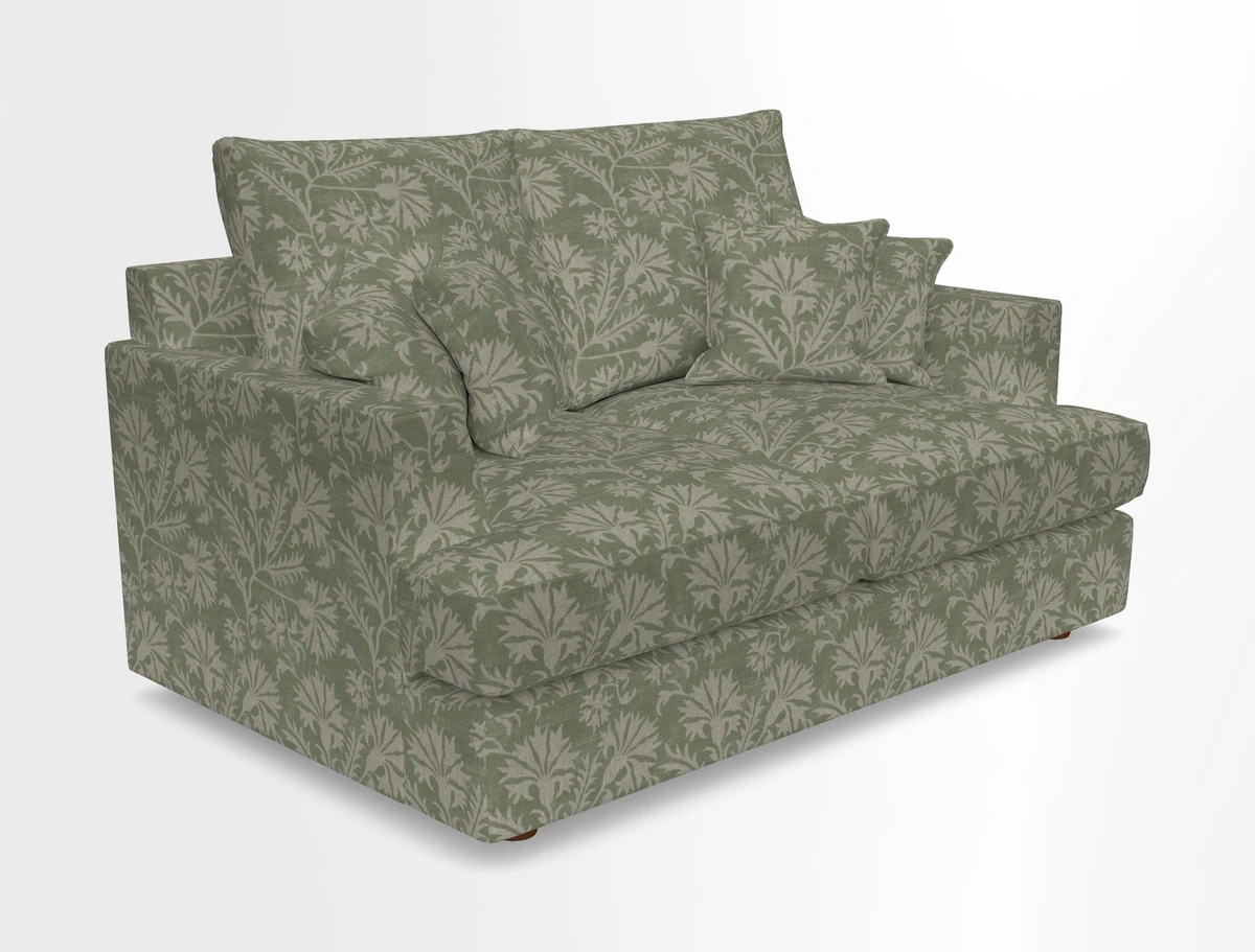 Slingsby 2 Seater Fitted Cover Sofa in Two Tone Plain Biscuit.  Loose cover version available