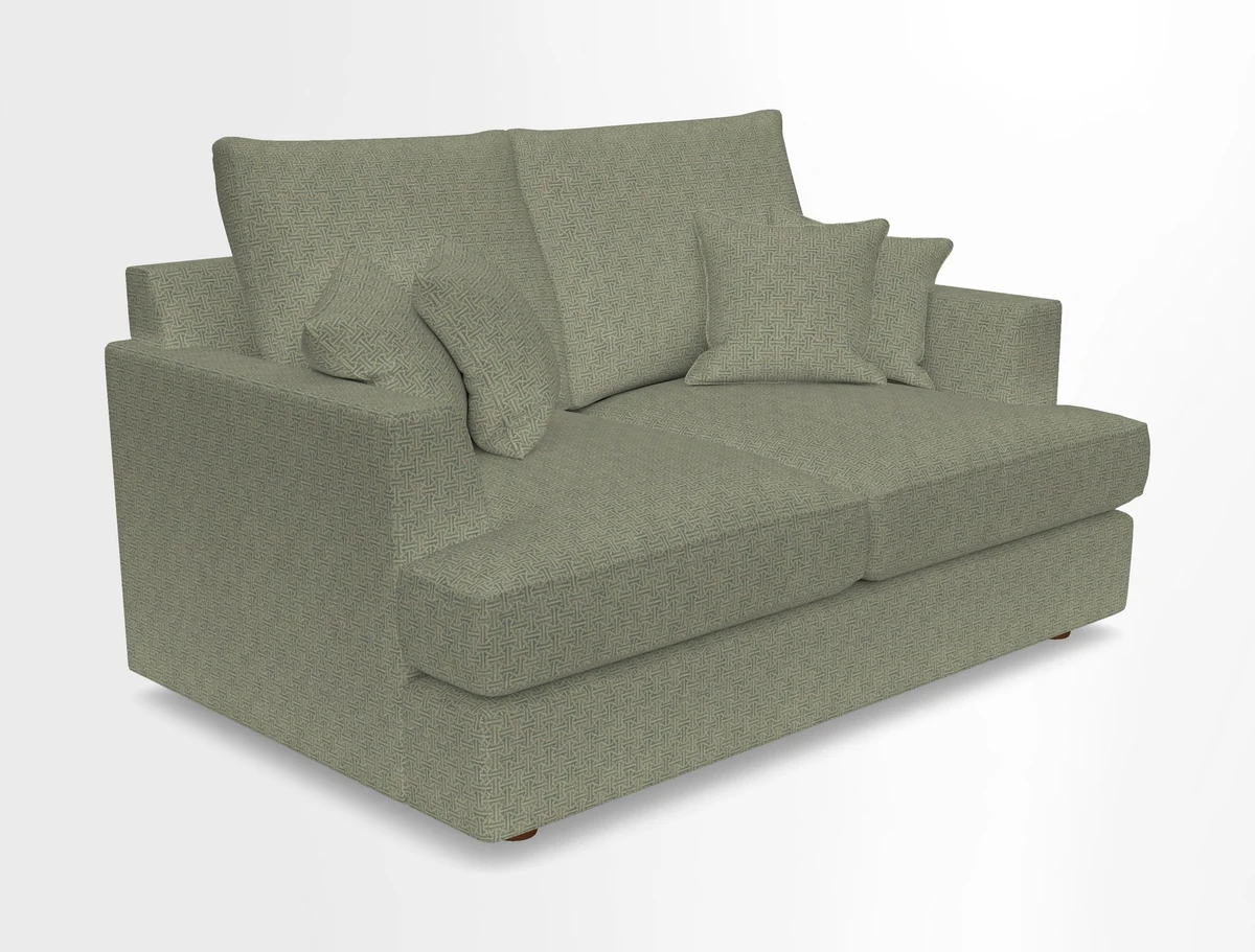 Slingsby 2 Seater Fitted Cover Sofa in Two Tone Plain Biscuit.  Loose cover version available