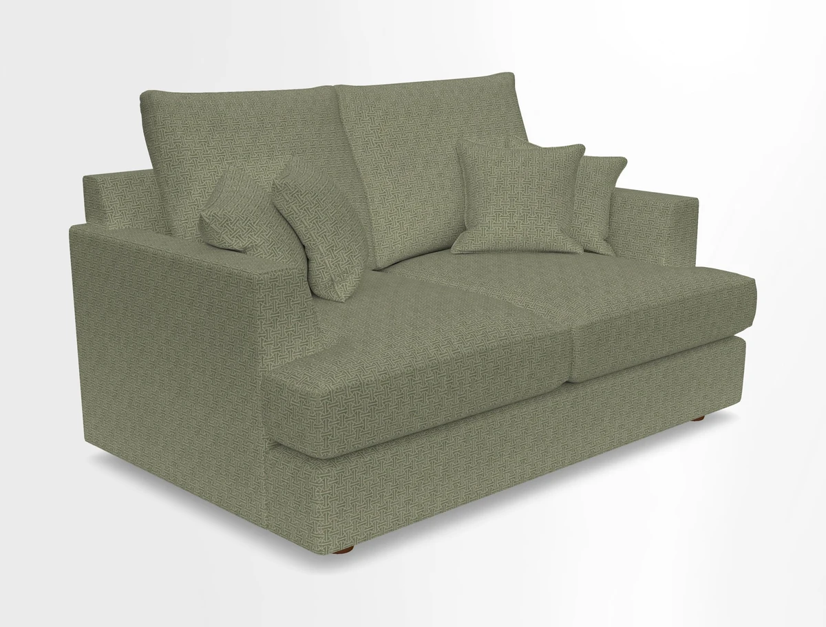 Slingsby 2 Seater Fitted Cover Sofa in Two Tone Plain Biscuit.  Loose cover version available