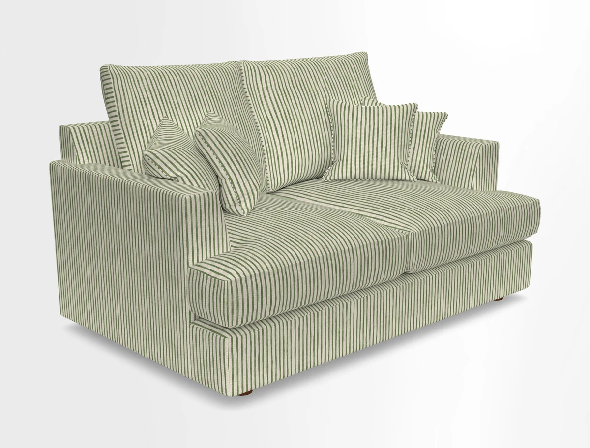 Slingsby 2 Seater Fitted Cover Sofa in Two Tone Plain Biscuit.  Loose cover version available
