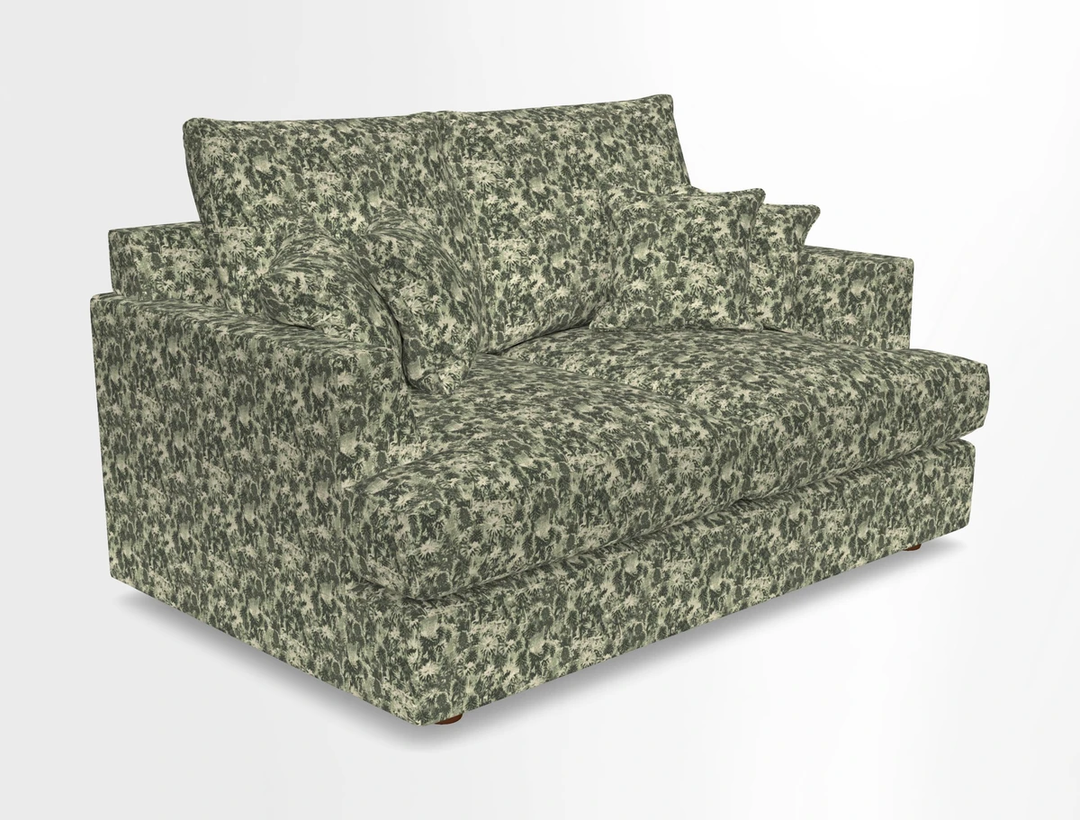 Slingsby 2 Seater Fitted Cover Sofa in Two Tone Plain Biscuit.  Loose cover version available