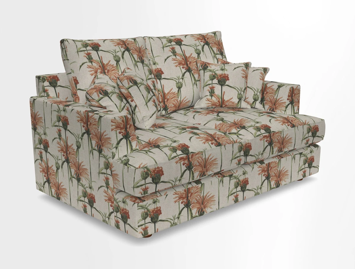 Slingsby 2 Seater Fitted Cover Sofa in Two Tone Plain Biscuit.  Loose cover version available