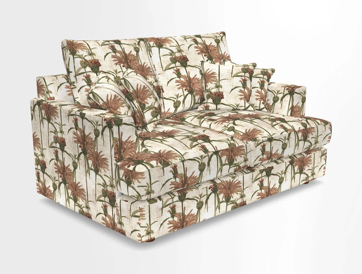 Slingsby 2 Seater Fitted Cover Sofa in Two Tone Plain Biscuit.  Loose cover version available