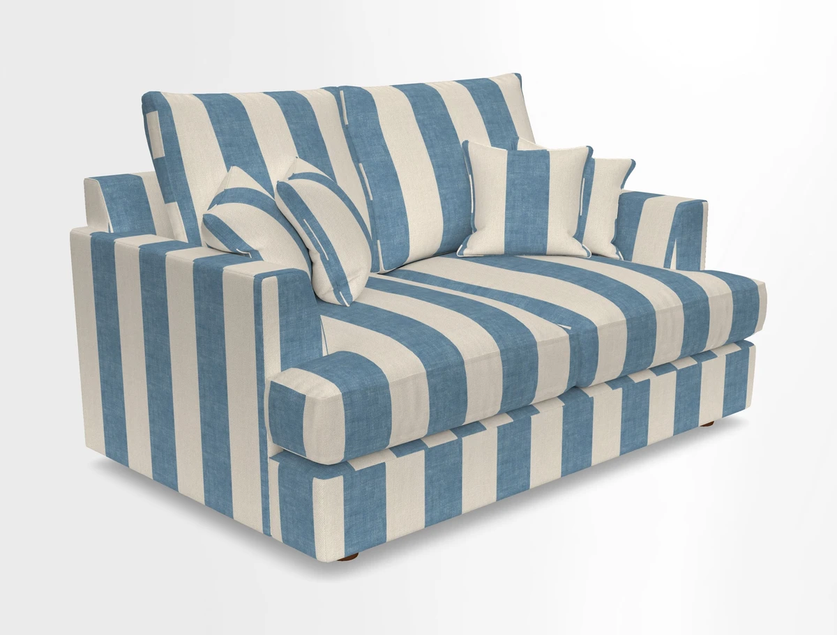 Slingsby 2 Seater Fitted Cover Sofa in Two Tone Plain Biscuit.  Loose cover version available