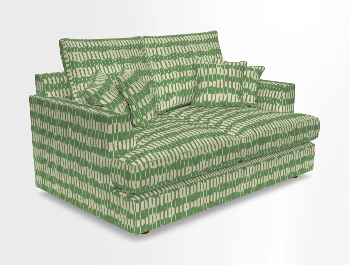 Slingsby 2 Seater Fitted Cover Sofa in Two Tone Plain Biscuit.  Loose cover version available