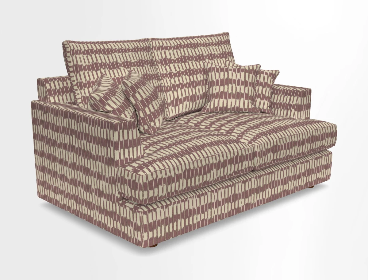 Slingsby 2 Seater Fitted Cover Sofa in Two Tone Plain Biscuit.  Loose cover version available