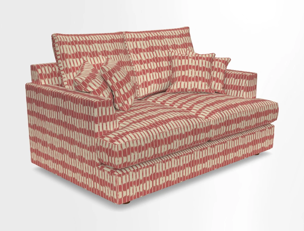 Slingsby 2 Seater Fitted Cover Sofa in Two Tone Plain Biscuit.  Loose cover version available