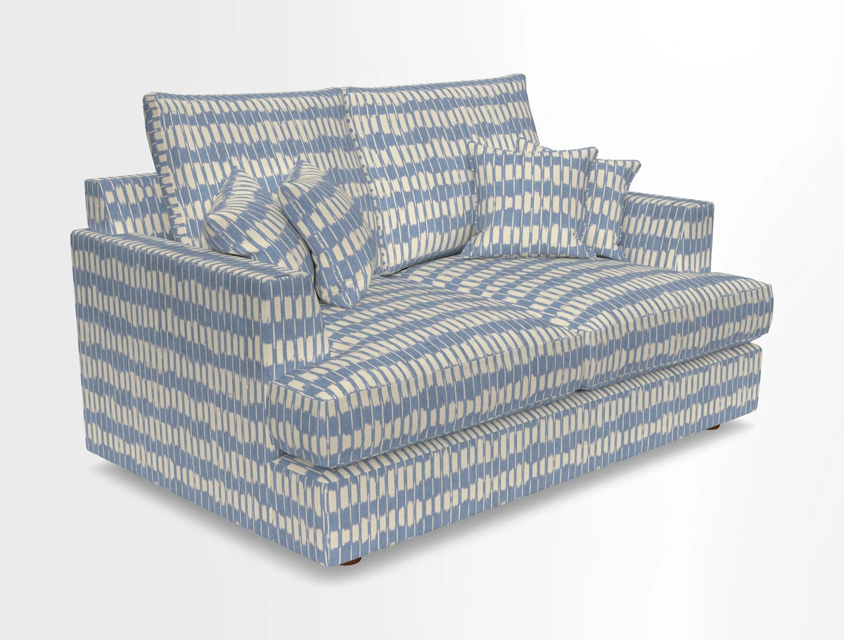 Slingsby 2 Seater Fitted Cover Sofa in Two Tone Plain Biscuit.  Loose cover version available