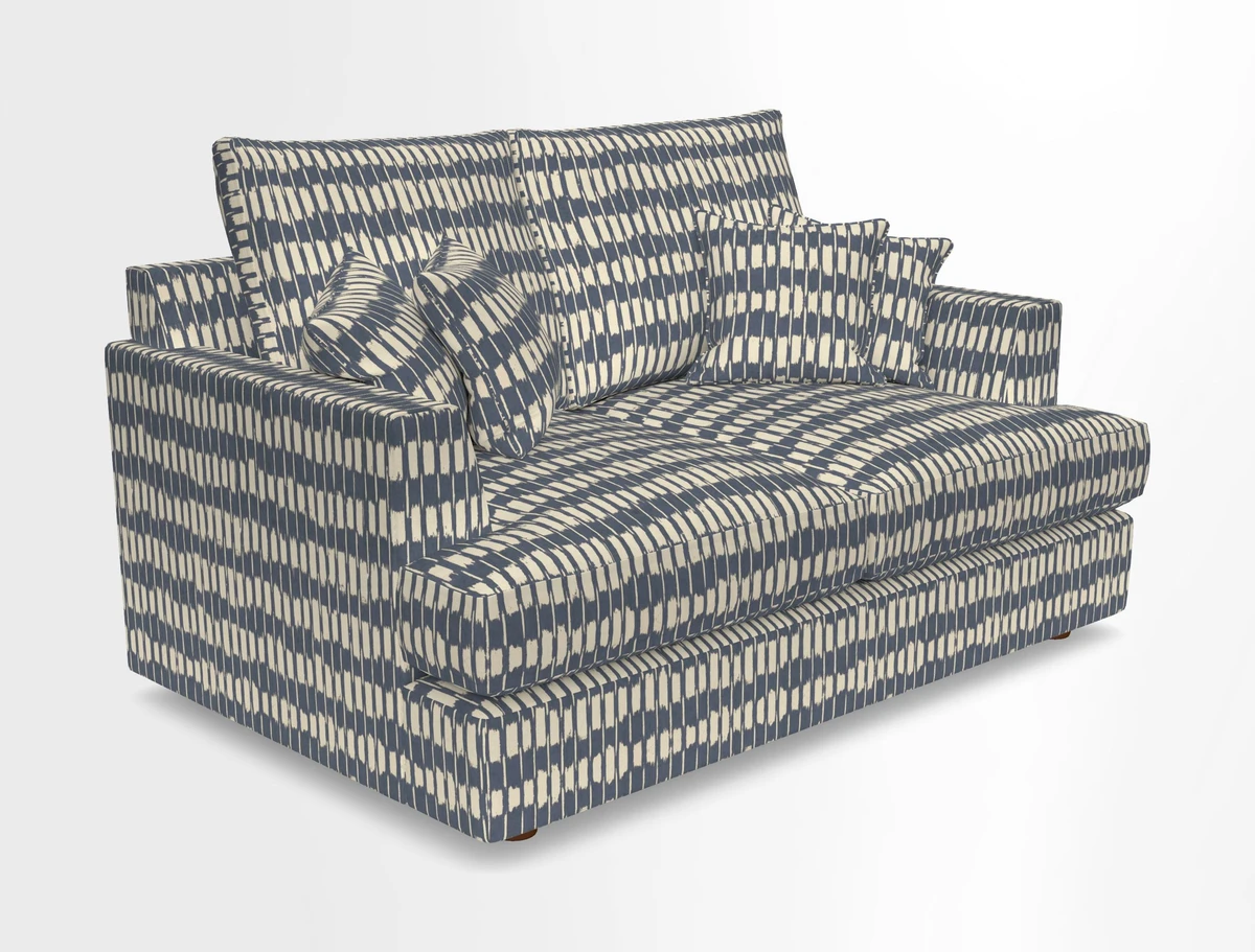 Slingsby 2 Seater Fitted Cover Sofa in Two Tone Plain Biscuit.  Loose cover version available