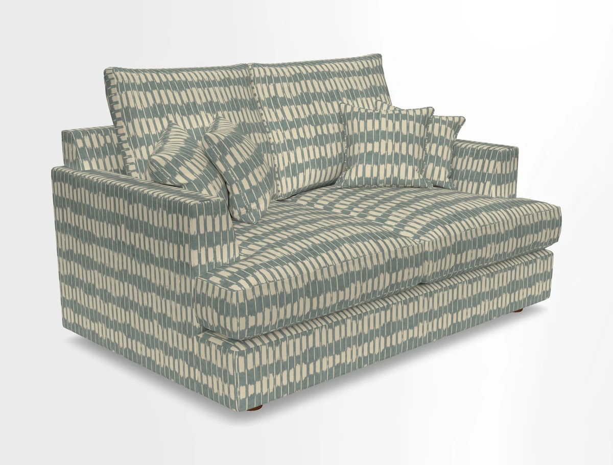 Slingsby 2 Seater Fitted Cover Sofa in Two Tone Plain Biscuit.  Loose cover version available