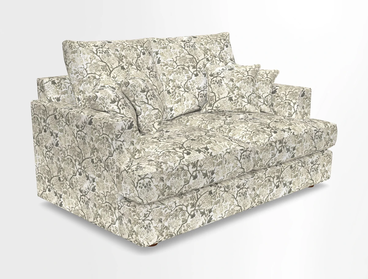Slingsby 2 Seater Fitted Cover Sofa in Two Tone Plain Biscuit.  Loose cover version available