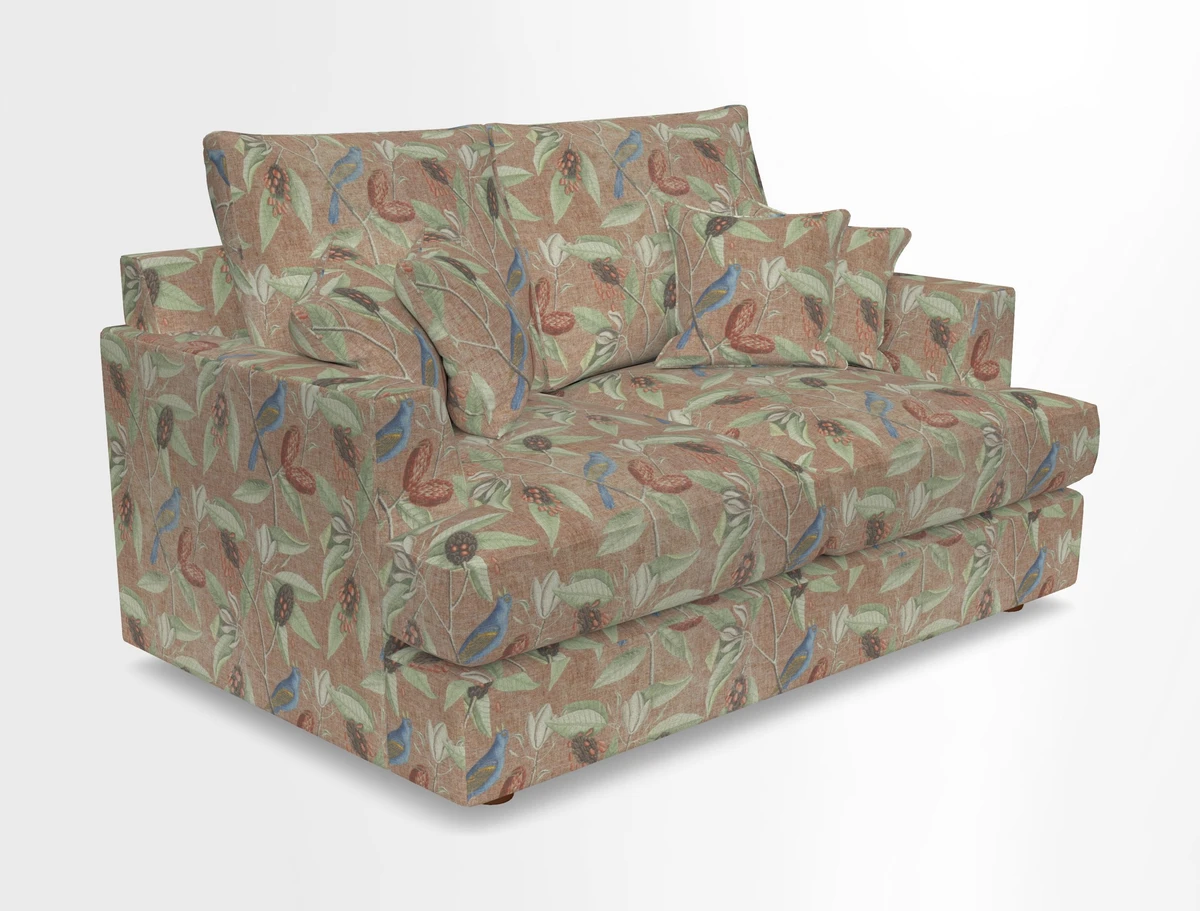 Slingsby 2 Seater Fitted Cover Sofa in Two Tone Plain Biscuit.  Loose cover version available