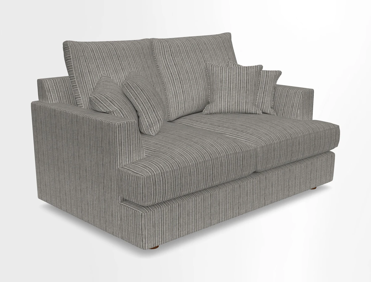 Slingsby 2 Seater Fitted Cover Sofa in Two Tone Plain Biscuit.  Loose cover version available