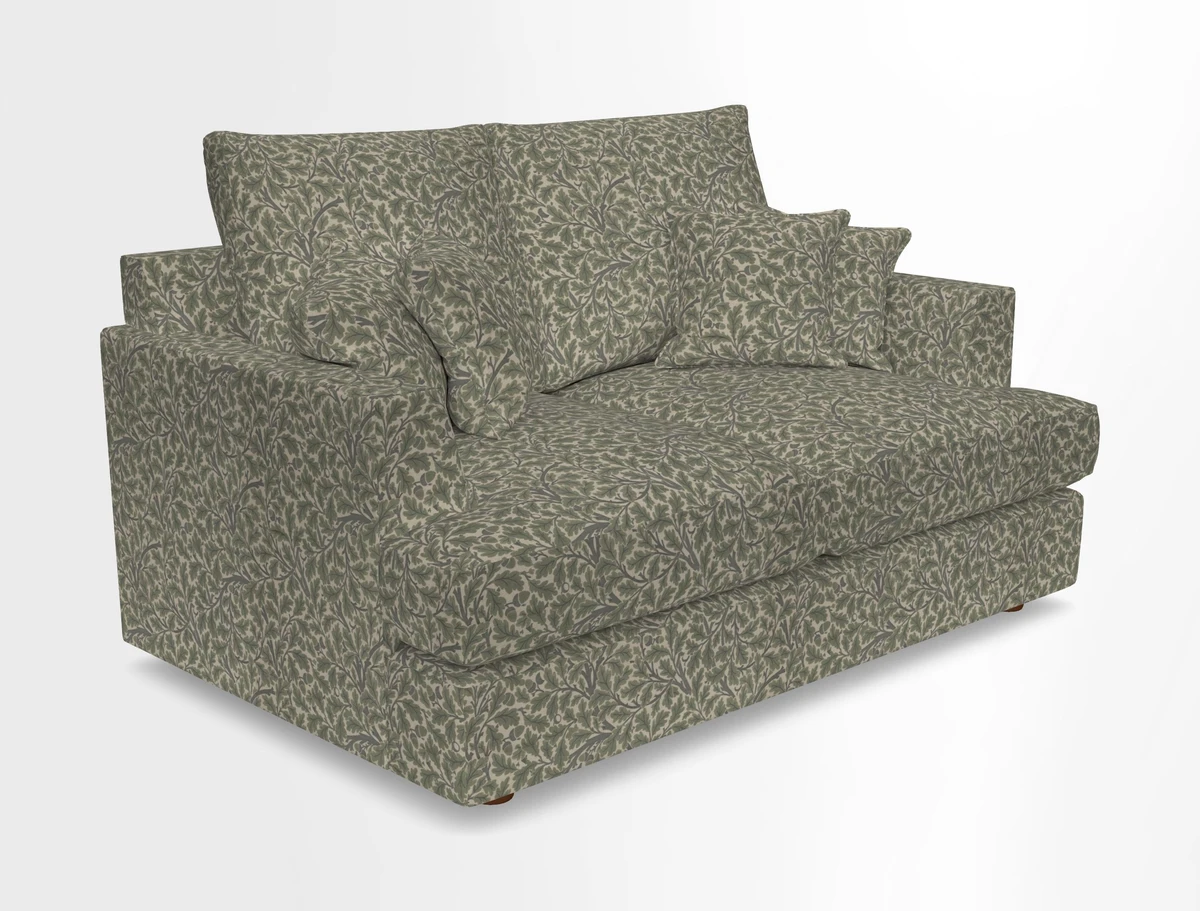 Slingsby 2 Seater Fitted Cover Sofa in Two Tone Plain Biscuit.  Loose cover version available