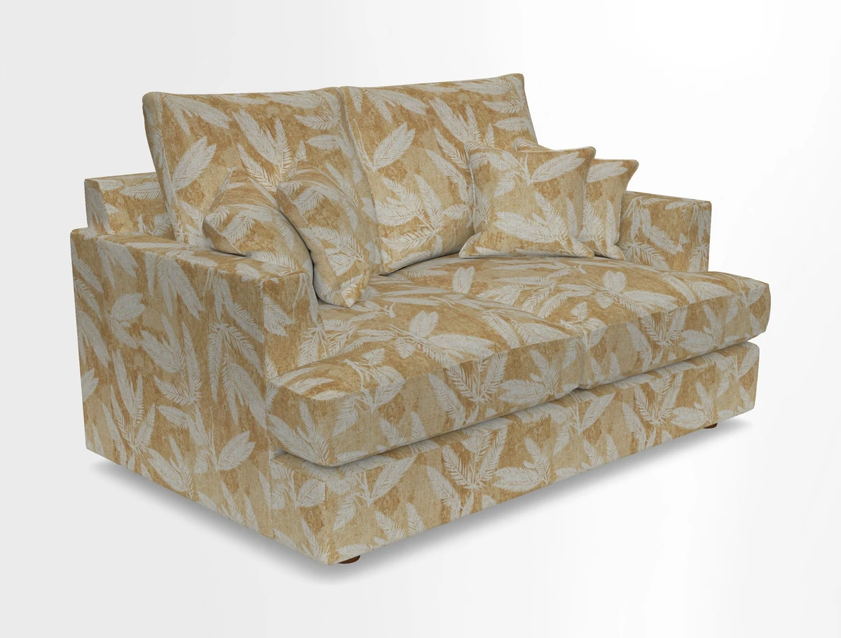 Slingsby 2 Seater Fitted Cover Sofa in Two Tone Plain Biscuit.  Loose cover version available