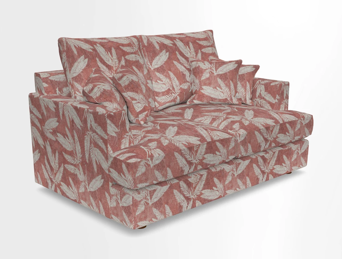 Slingsby 2 Seater Fitted Cover Sofa in Two Tone Plain Biscuit.  Loose cover version available