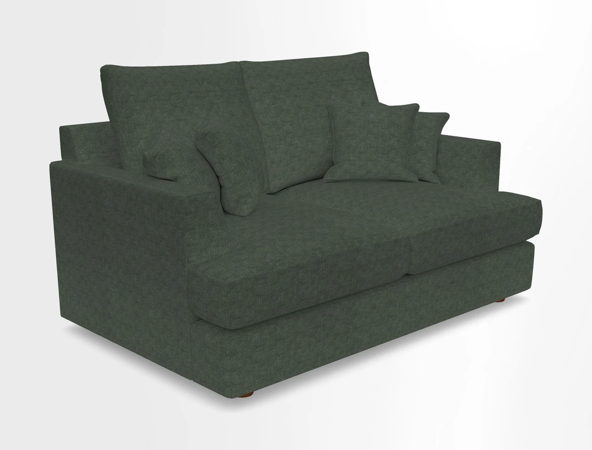 Slingsby 2 Seater Fitted Cover Sofa in Two Tone Plain Biscuit.  Loose cover version available