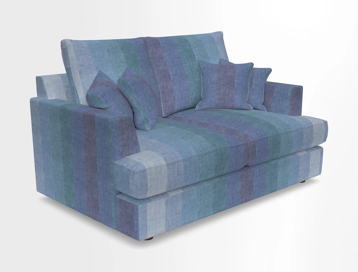Slingsby 2 Seater Fitted Cover Sofa in Two Tone Plain Biscuit.  Loose cover version available