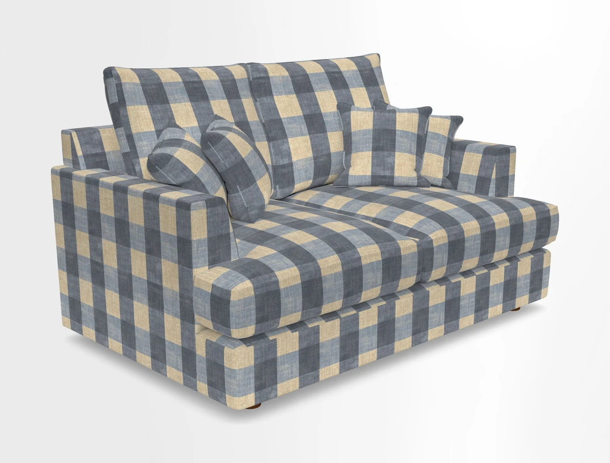 Slingsby 2 Seater Fitted Cover Sofa in Two Tone Plain Biscuit.  Loose cover version available