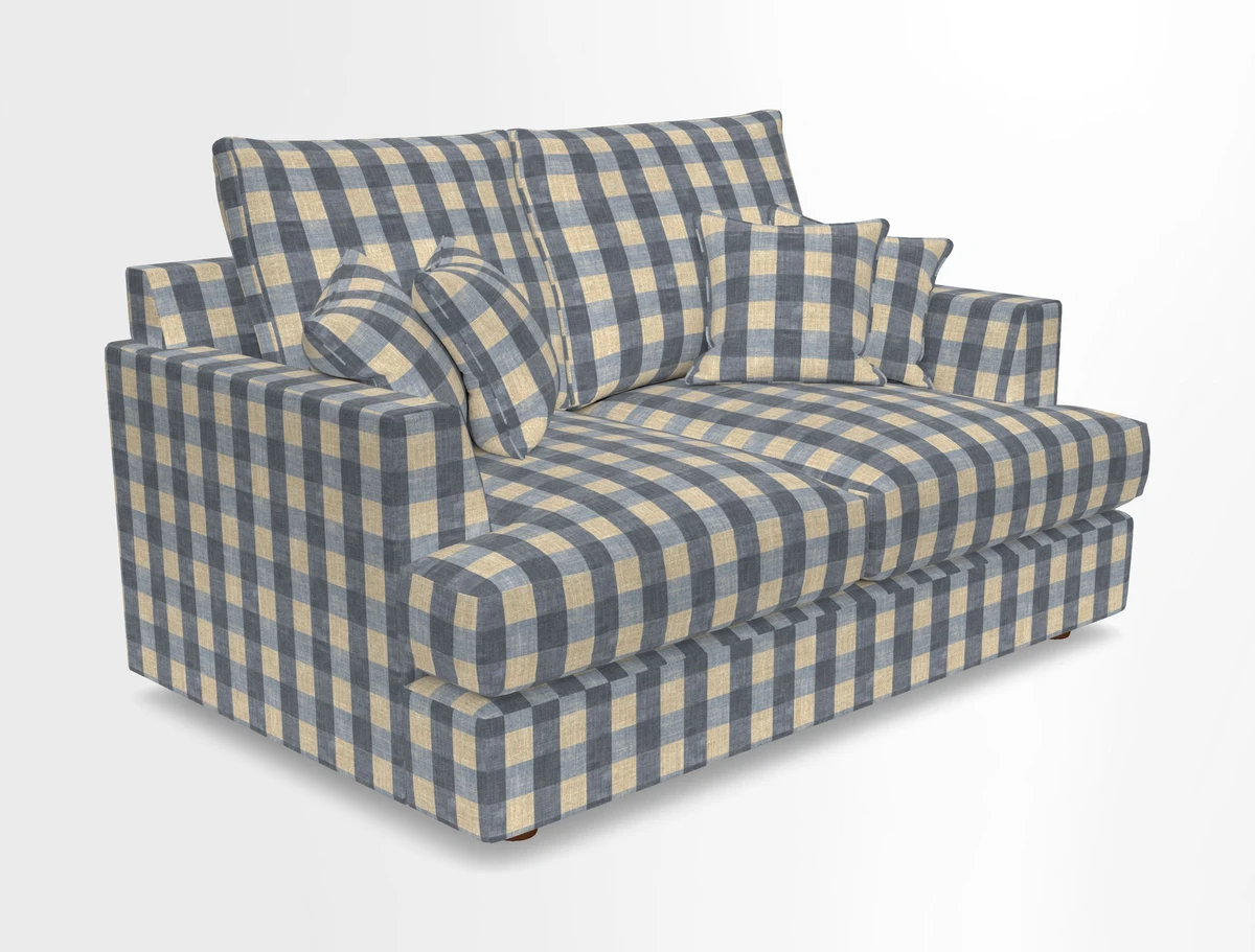 Slingsby 2 Seater Fitted Cover Sofa in Two Tone Plain Biscuit.  Loose cover version available