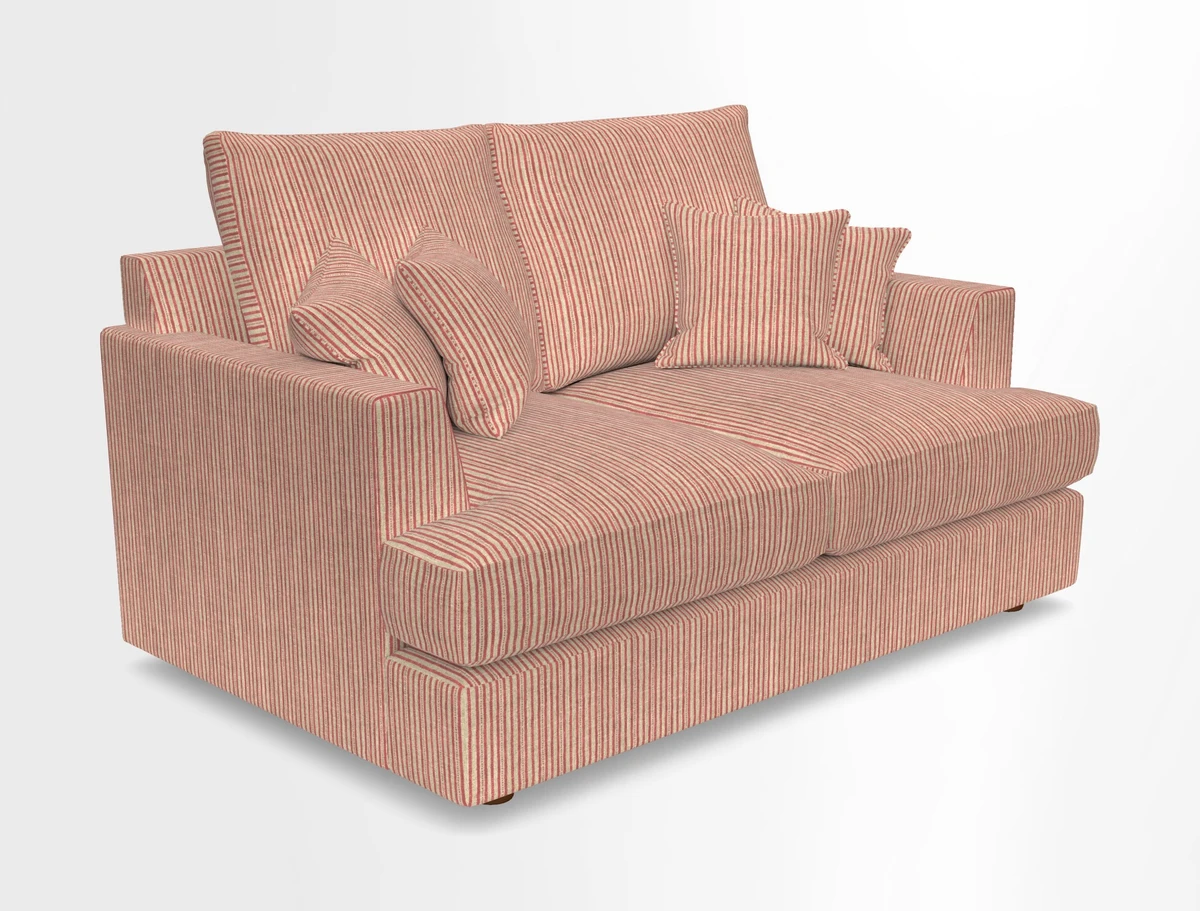 Slingsby 2 Seater Fitted Cover Sofa in Two Tone Plain Biscuit.  Loose cover version available