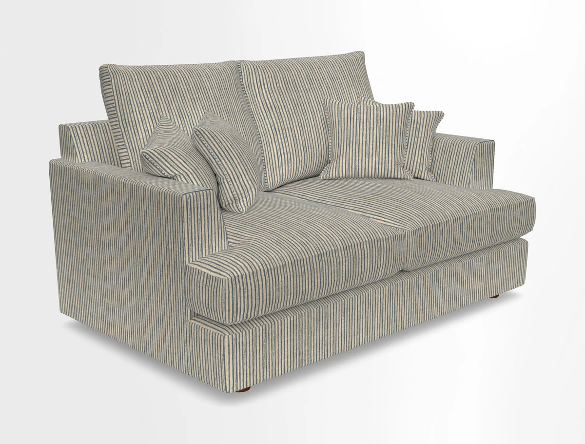 Slingsby 2 Seater Fitted Cover Sofa in Two Tone Plain Biscuit.  Loose cover version available