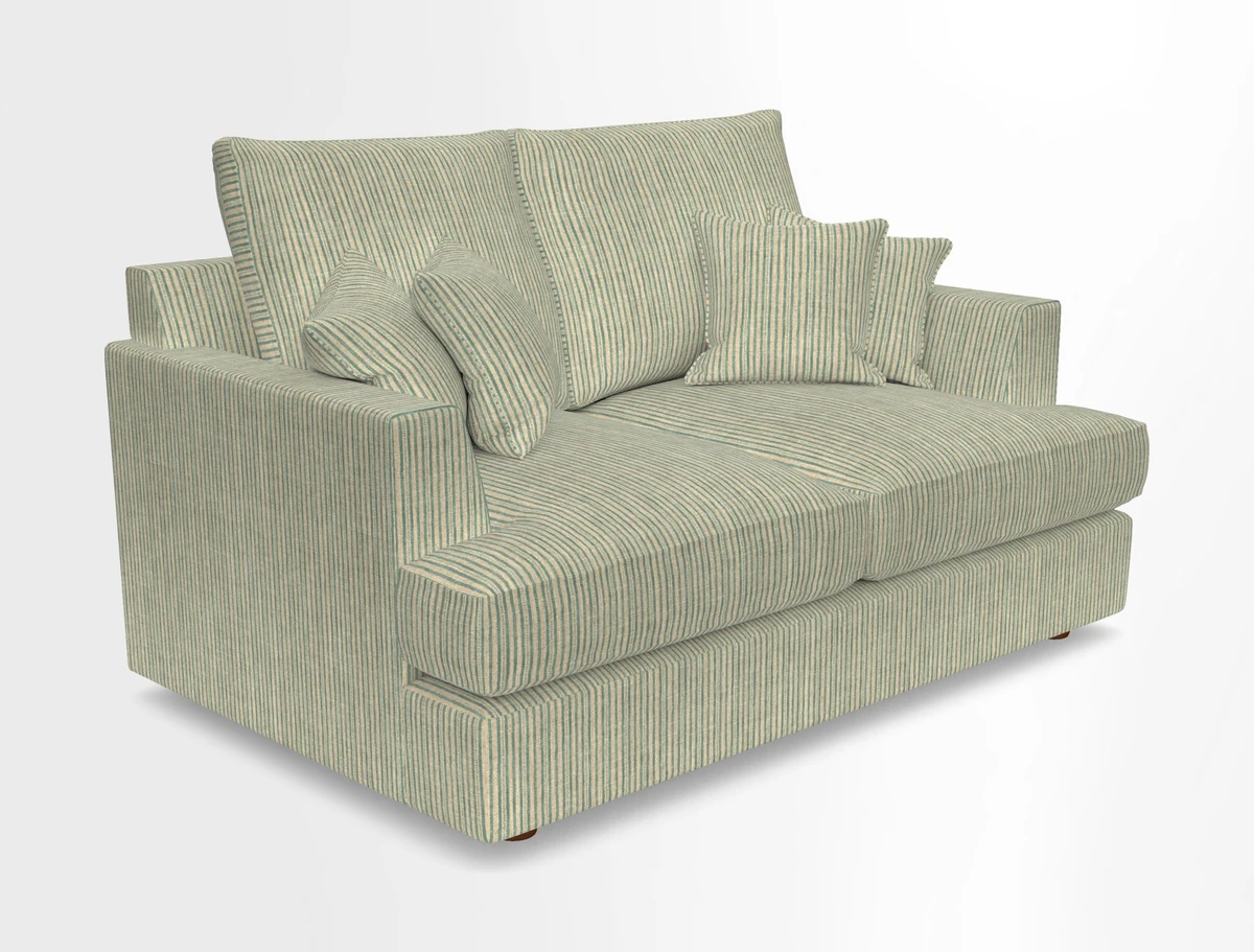 Slingsby 2 Seater Fitted Cover Sofa in Two Tone Plain Biscuit.  Loose cover version available