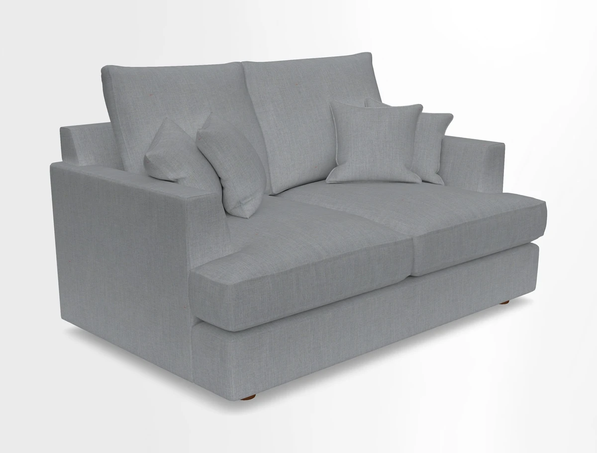 Slingsby 2 Seater Fitted Cover Sofa in Two Tone Plain Biscuit.  Loose cover version available