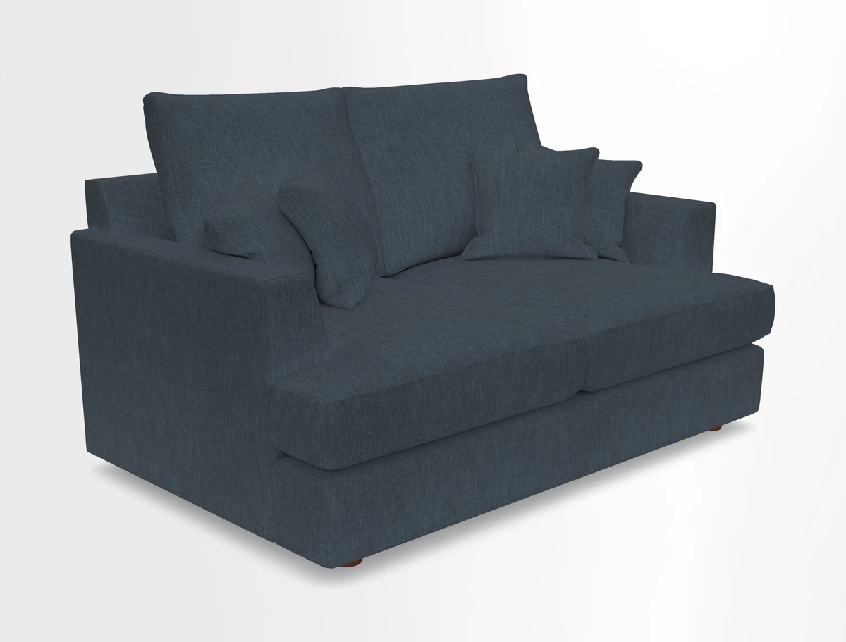 Slingsby 2 Seater Fitted Cover Sofa in Two Tone Plain Biscuit.  Loose cover version available