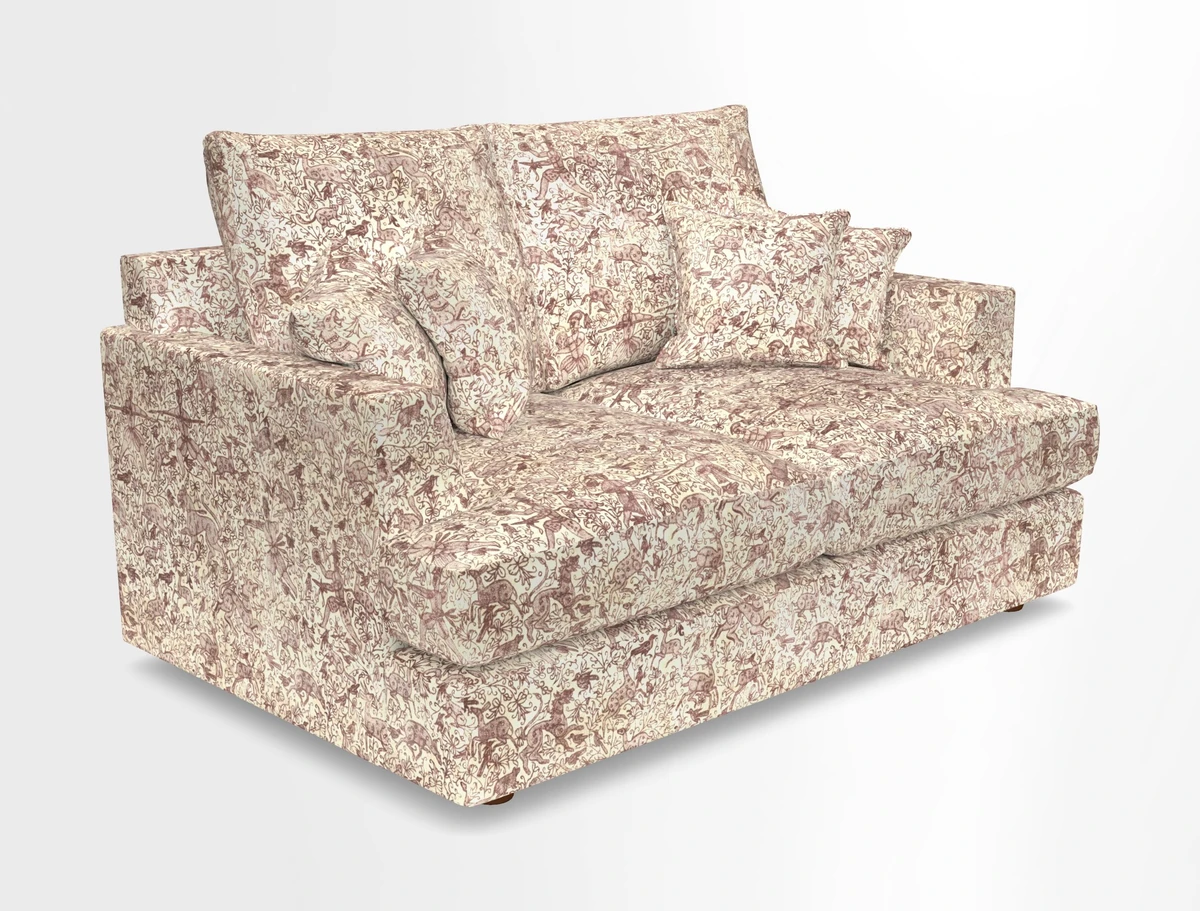 Slingsby 2 Seater Fitted Cover Sofa in Two Tone Plain Biscuit.  Loose cover version available