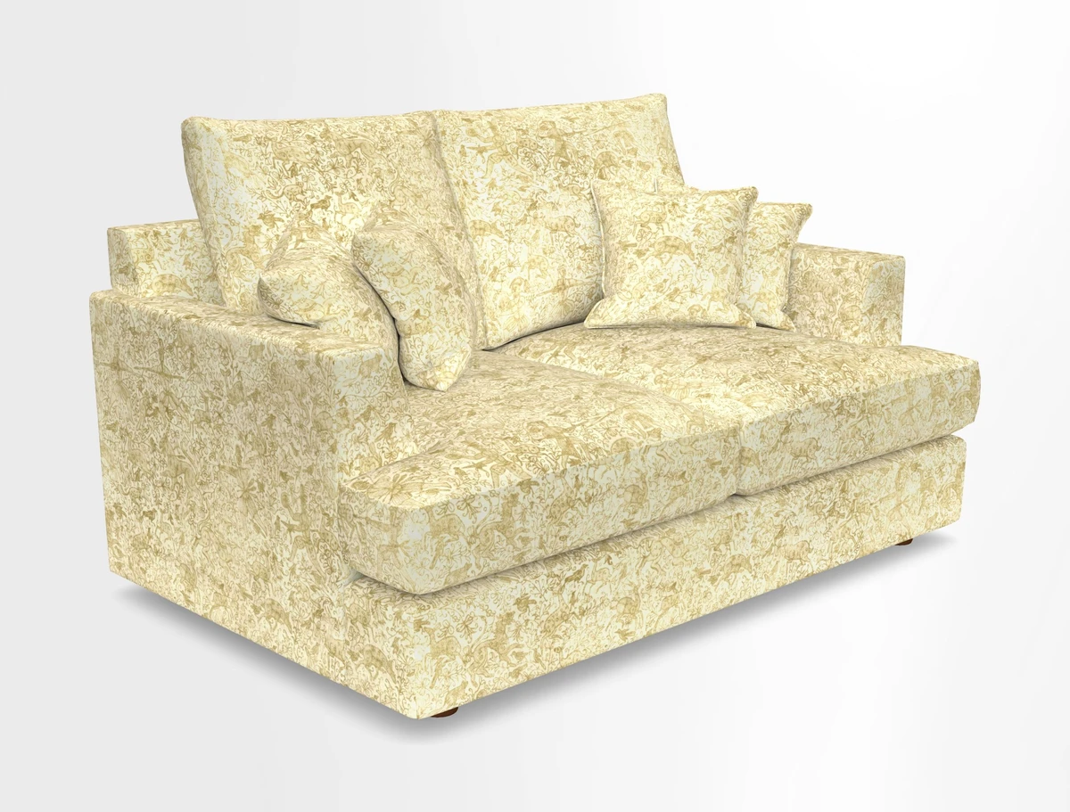 Slingsby 2 Seater Fitted Cover Sofa in Two Tone Plain Biscuit.  Loose cover version available