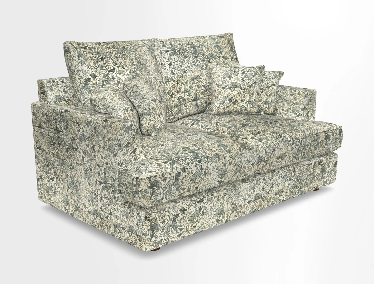 Slingsby 2 Seater Fitted Cover Sofa in Two Tone Plain Biscuit.  Loose cover version available