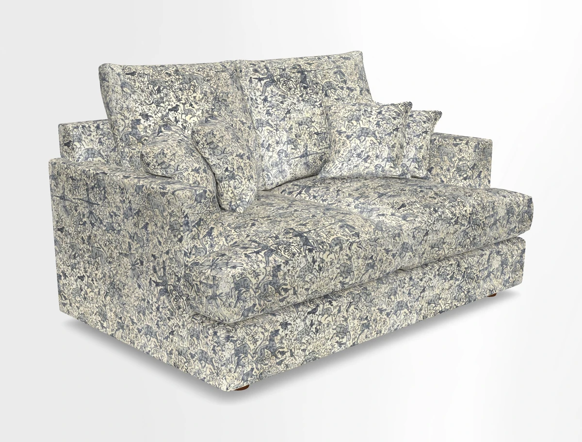 Slingsby 2 Seater Fitted Cover Sofa in Two Tone Plain Biscuit.  Loose cover version available