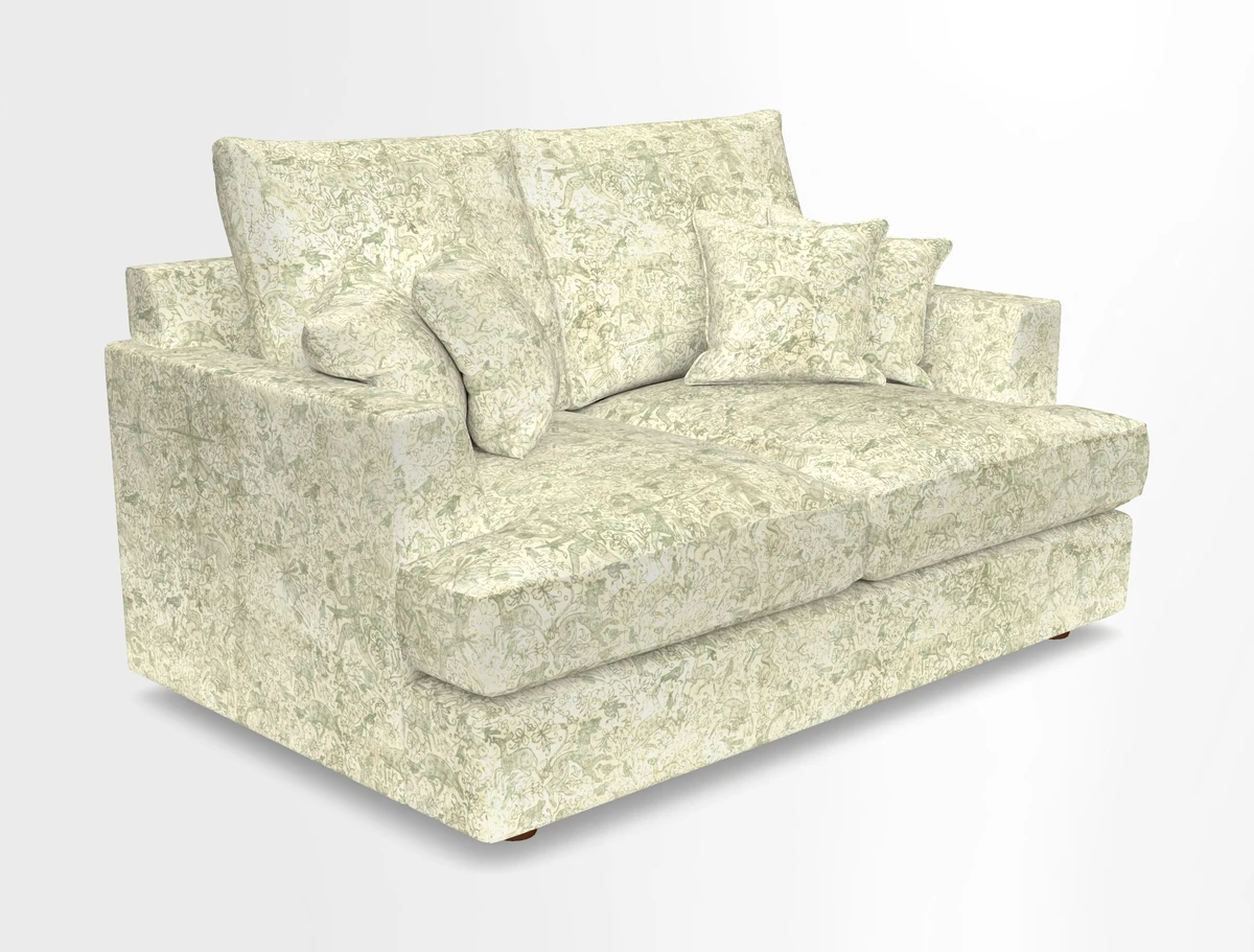 Slingsby 2 Seater Fitted Cover Sofa in Two Tone Plain Biscuit.  Loose cover version available