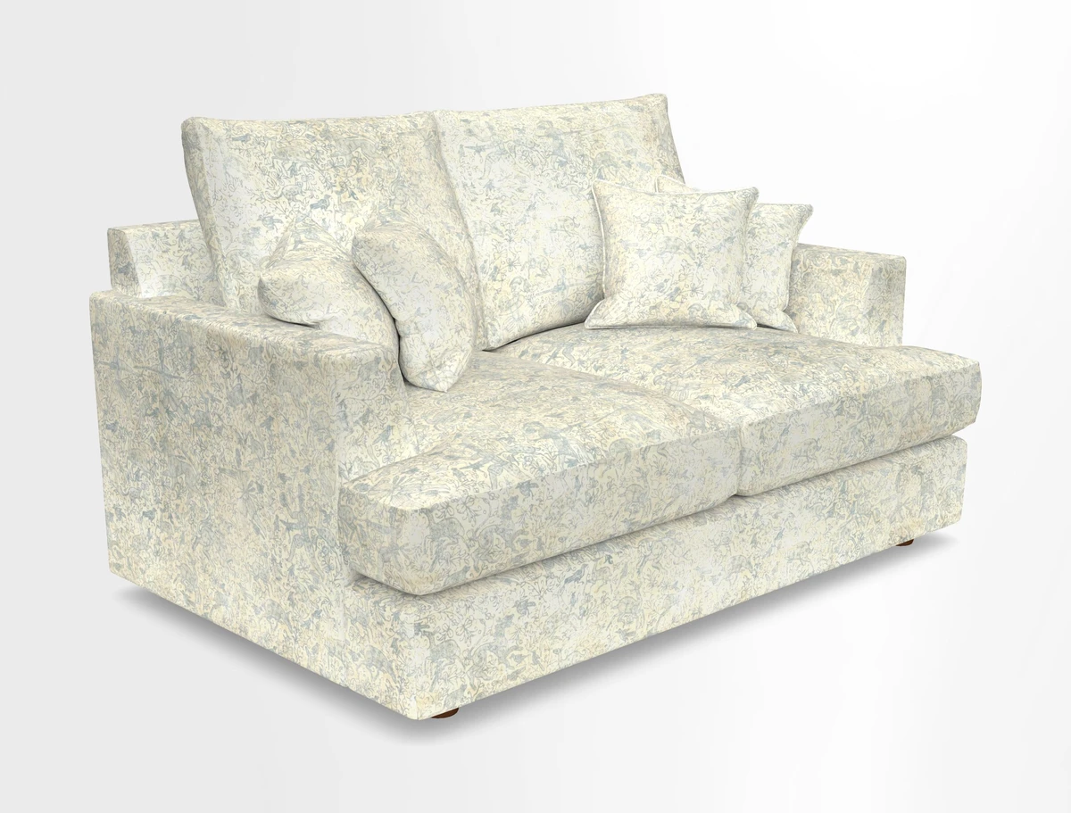 Slingsby 2 Seater Fitted Cover Sofa in Two Tone Plain Biscuit.  Loose cover version available