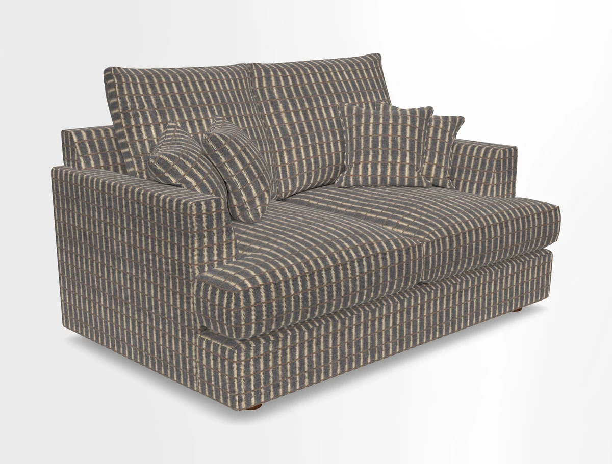 Slingsby 2 Seater Fitted Cover Sofa in Two Tone Plain Biscuit.  Loose cover version available