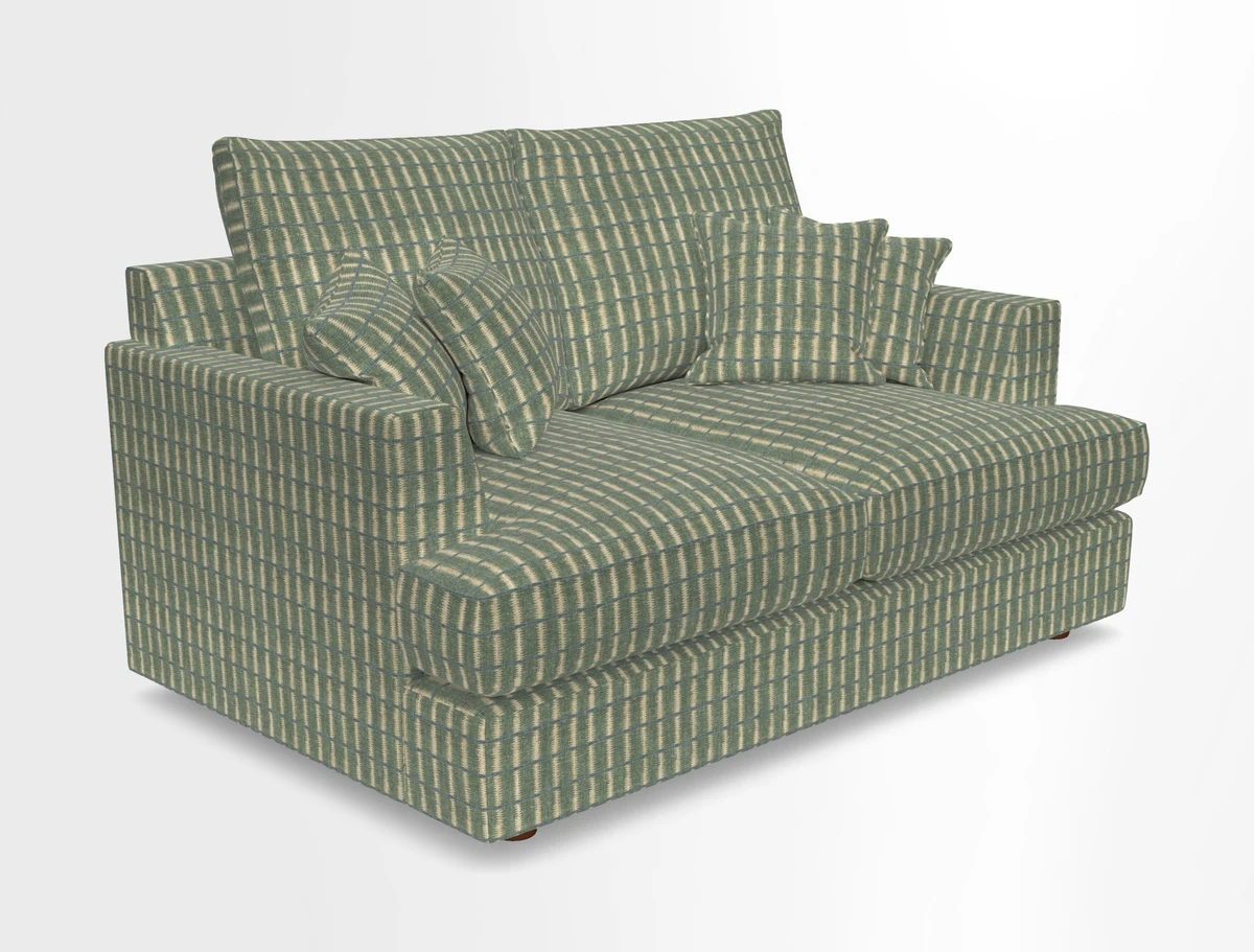 Slingsby 2 Seater Fitted Cover Sofa in Two Tone Plain Biscuit.  Loose cover version available