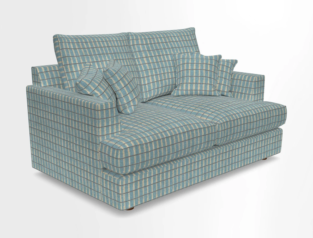 Slingsby 2 Seater Fitted Cover Sofa in Two Tone Plain Biscuit.  Loose cover version available