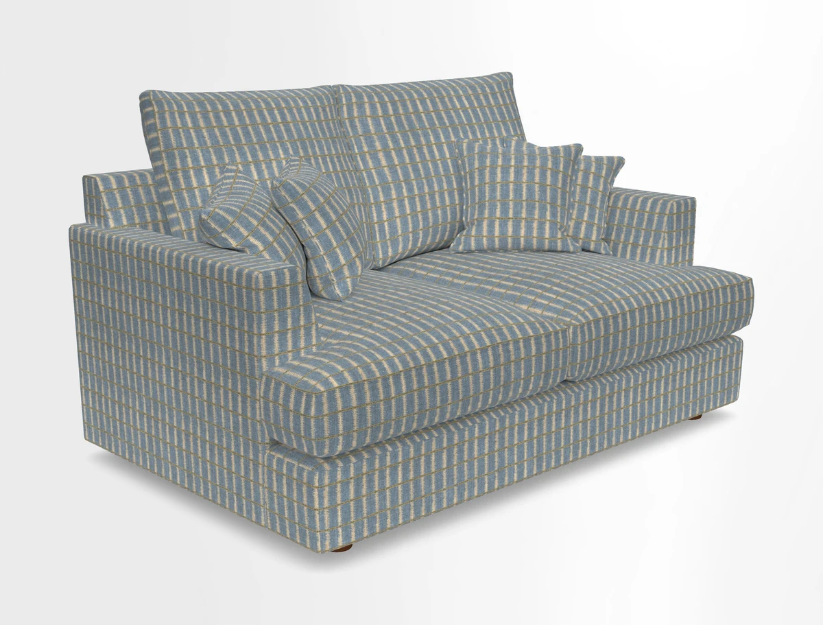 Slingsby 2 Seater Fitted Cover Sofa in Two Tone Plain Biscuit.  Loose cover version available