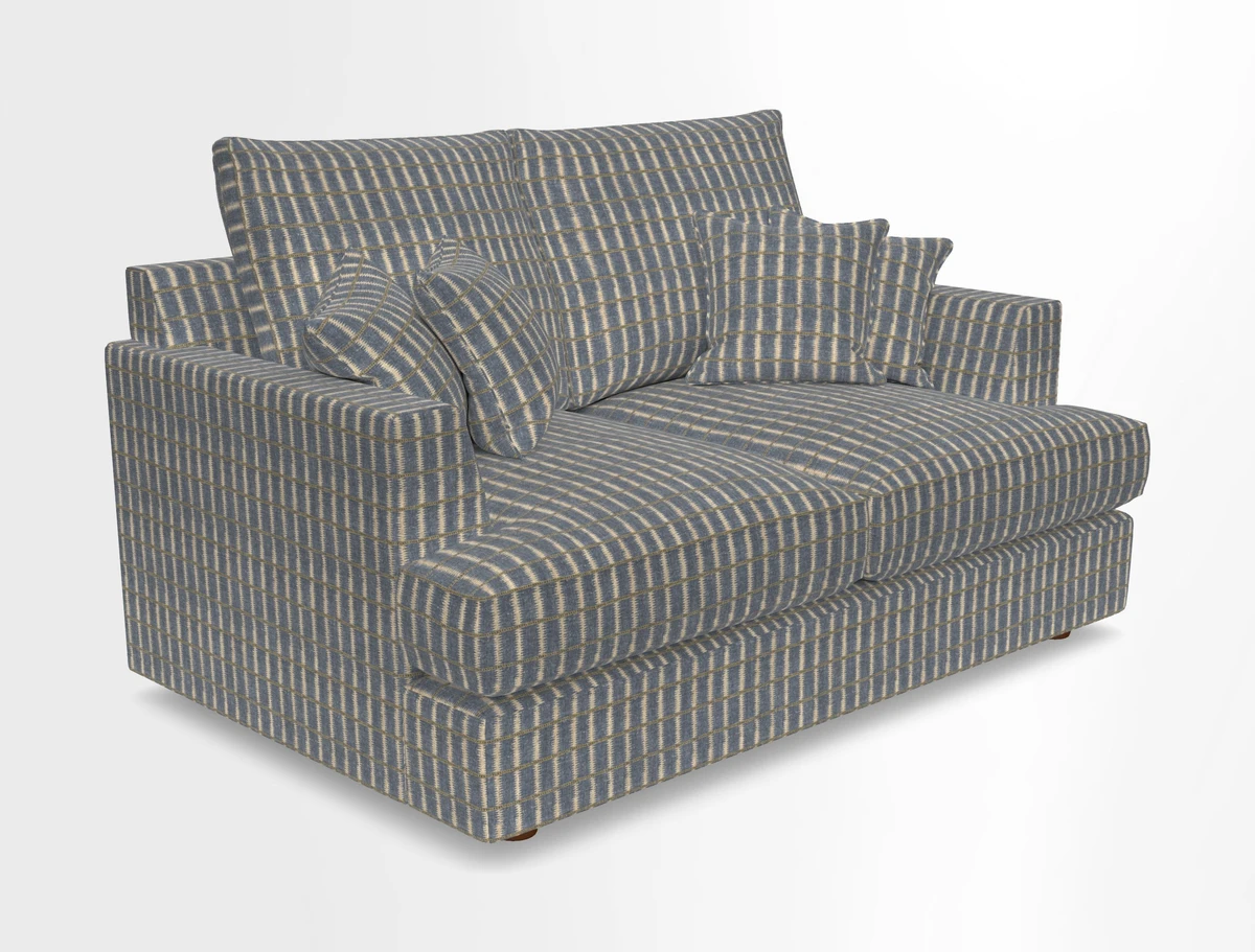 Slingsby 2 Seater Fitted Cover Sofa in Two Tone Plain Biscuit.  Loose cover version available