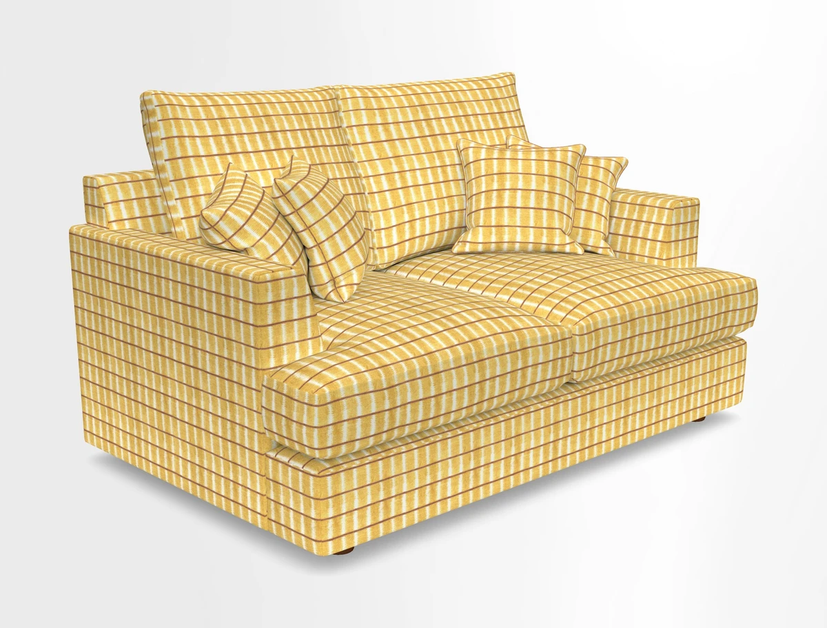 Slingsby 2 Seater Fitted Cover Sofa in Two Tone Plain Biscuit.  Loose cover version available