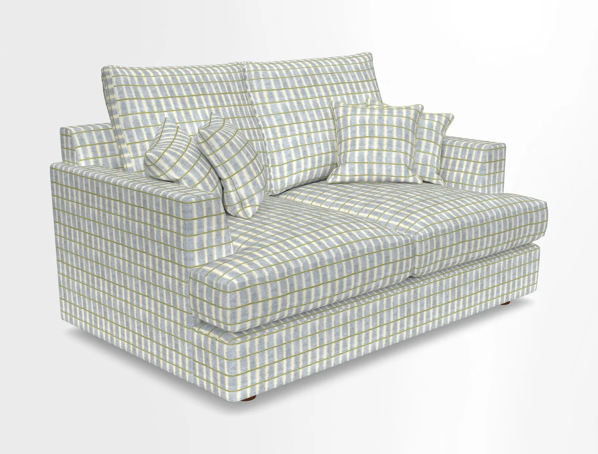 Slingsby 2 Seater Fitted Cover Sofa in Two Tone Plain Biscuit.  Loose cover version available
