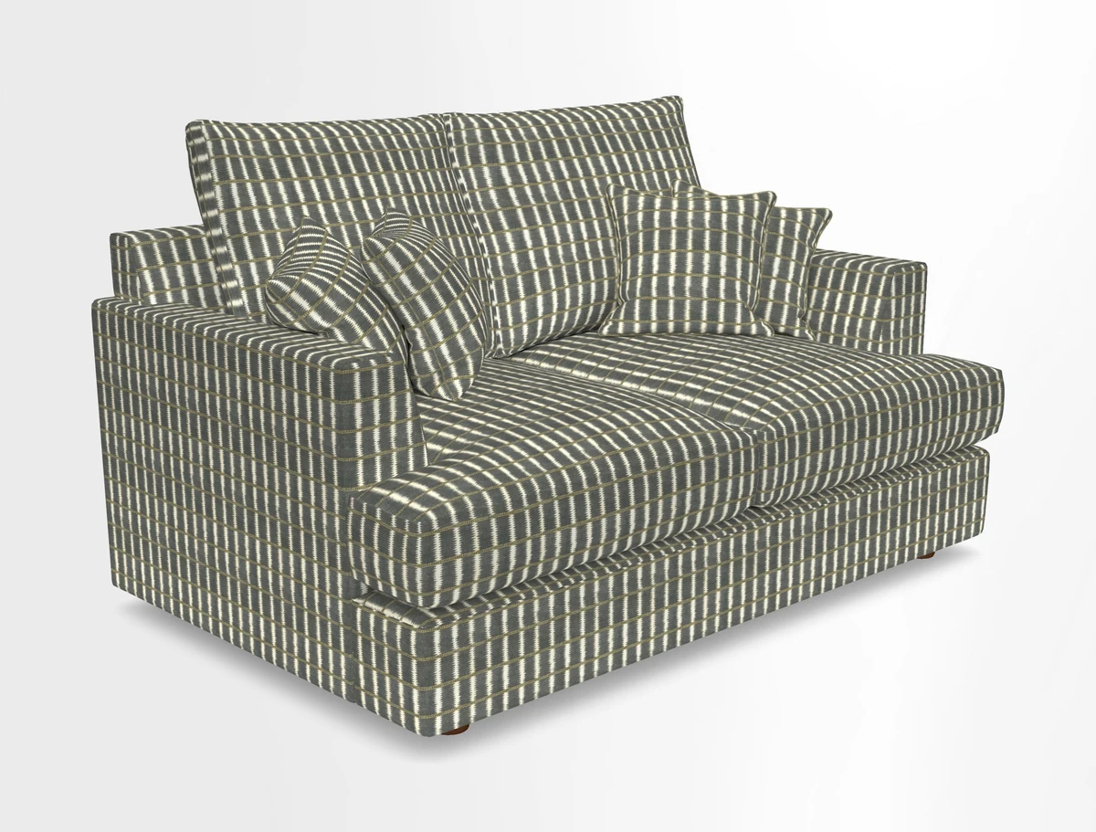 Slingsby 2 Seater Fitted Cover Sofa in Two Tone Plain Biscuit.  Loose cover version available