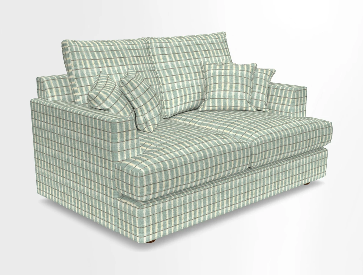 Slingsby 2 Seater Fitted Cover Sofa in Two Tone Plain Biscuit.  Loose cover version available