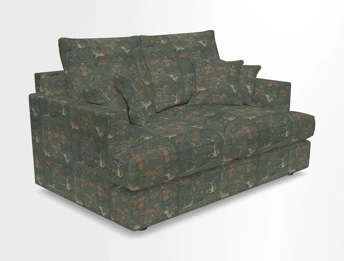 Slingsby 2 Seater Fitted Cover Sofa in Two Tone Plain Biscuit.  Loose cover version available