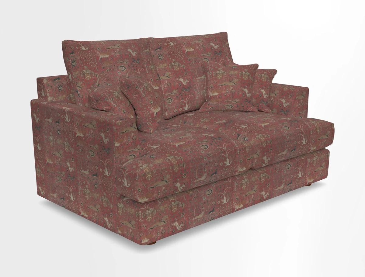 Slingsby 2 Seater Fitted Cover Sofa in Two Tone Plain Biscuit.  Loose cover version available