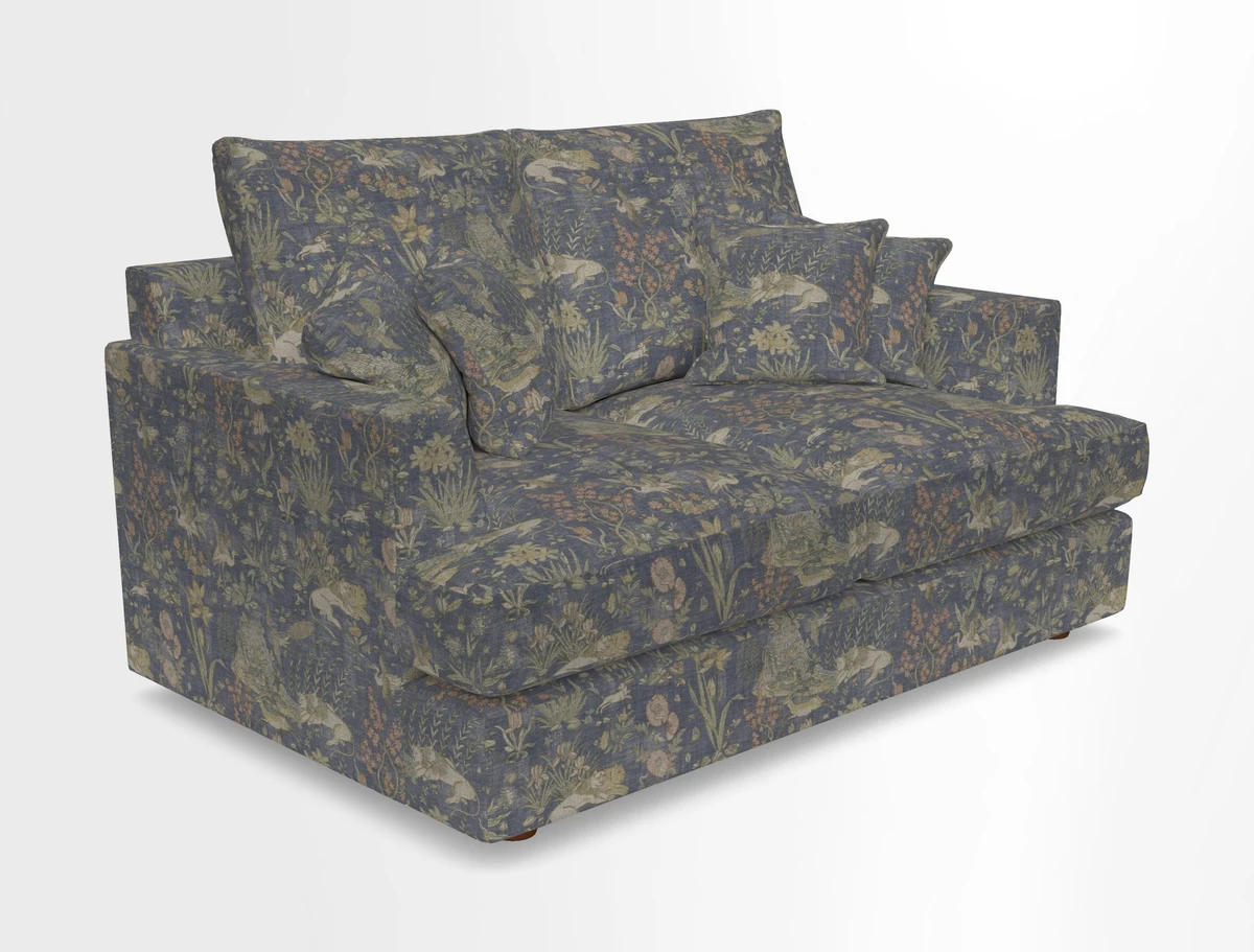 Slingsby 2 Seater Fitted Cover Sofa in Two Tone Plain Biscuit.  Loose cover version available