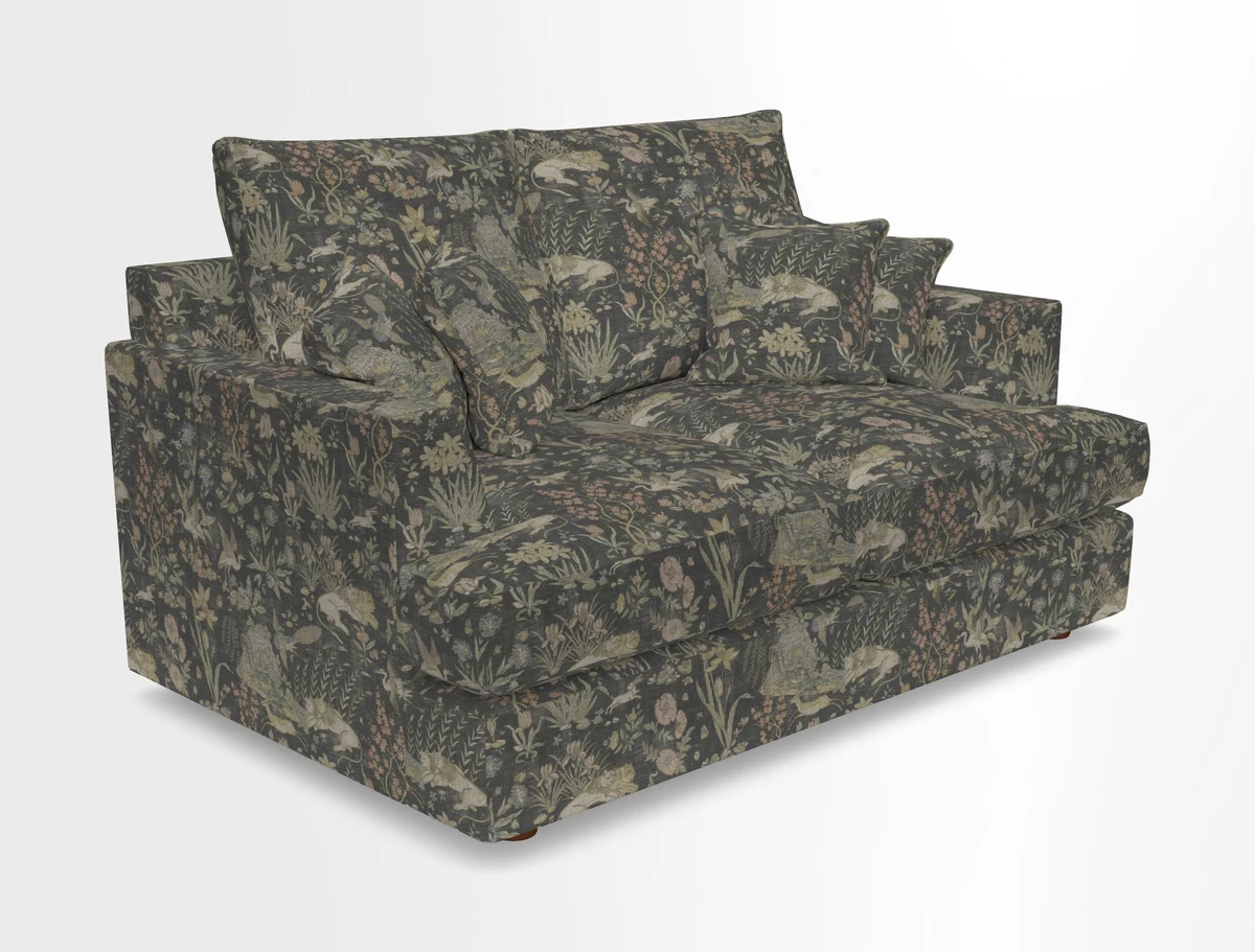Slingsby 2 Seater Fitted Cover Sofa in Two Tone Plain Biscuit.  Loose cover version available
