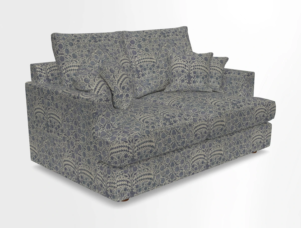 Slingsby 2 Seater Fitted Cover Sofa in Two Tone Plain Biscuit.  Loose cover version available