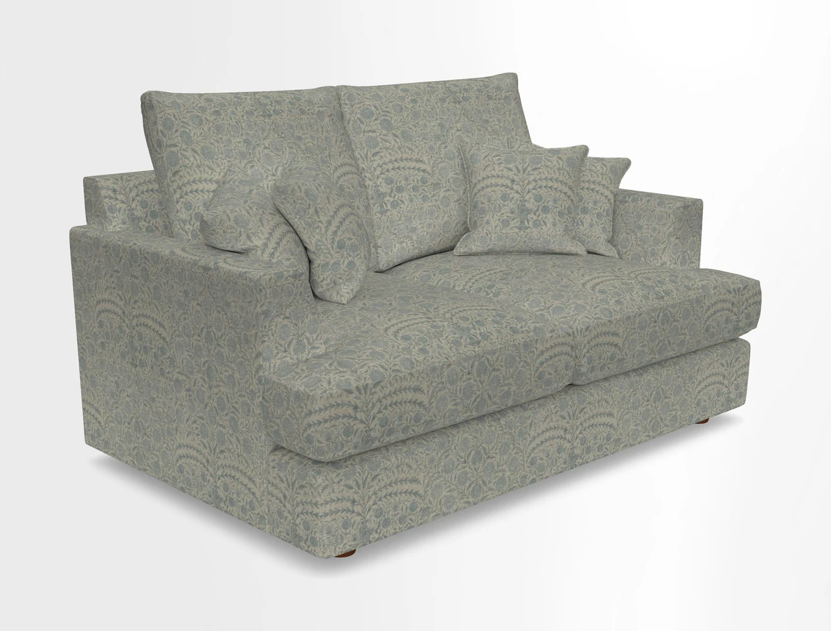 Slingsby 2 Seater Fitted Cover Sofa in Two Tone Plain Biscuit.  Loose cover version available